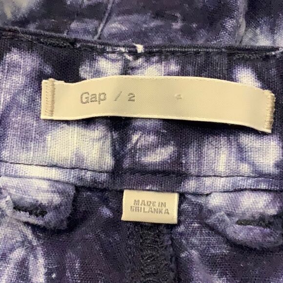 GAP Linen Blend Tie Dye Shorts Sz 2 - Picture 7 of 12